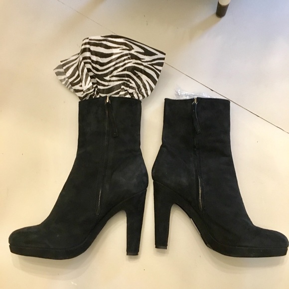 Suede Calvin Klein platform boots - Picture 2 of 7